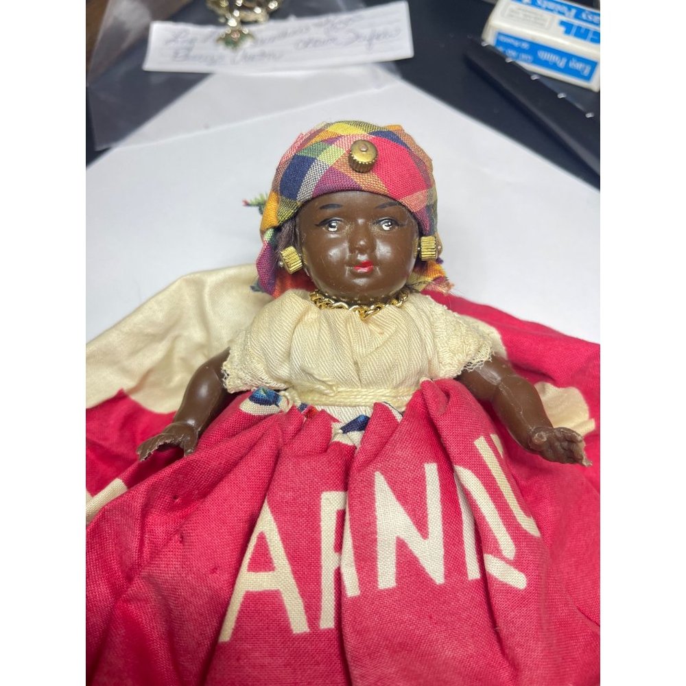 Vintage Martinique Doll With Turban Tourist Advertising Item
